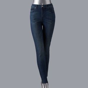 Simply Vera Wang high rise stretch skinny jeans